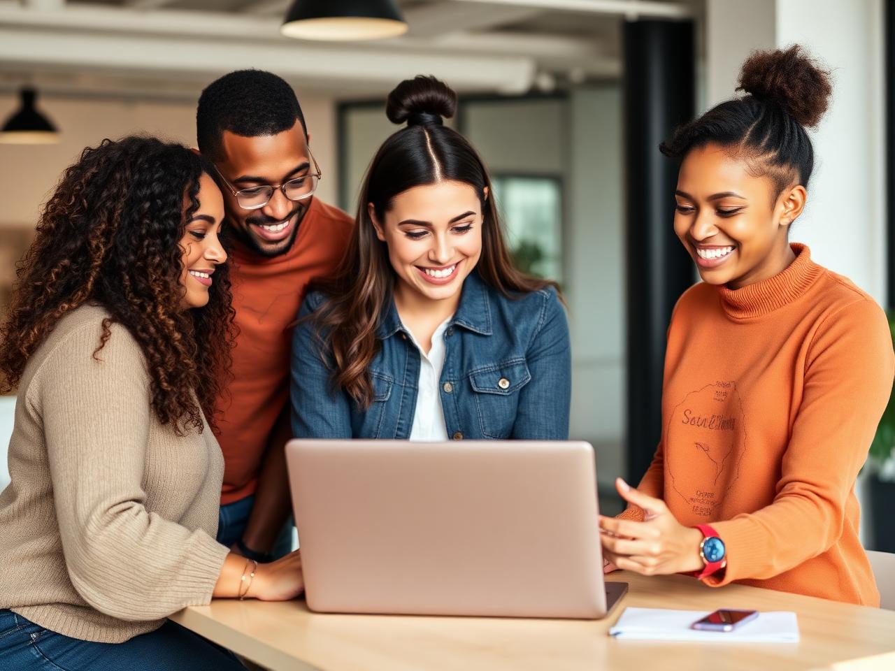 Brand team reviewing campaign